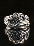 Wave Crest Ring Set - Two Parts - Sterling Silver
