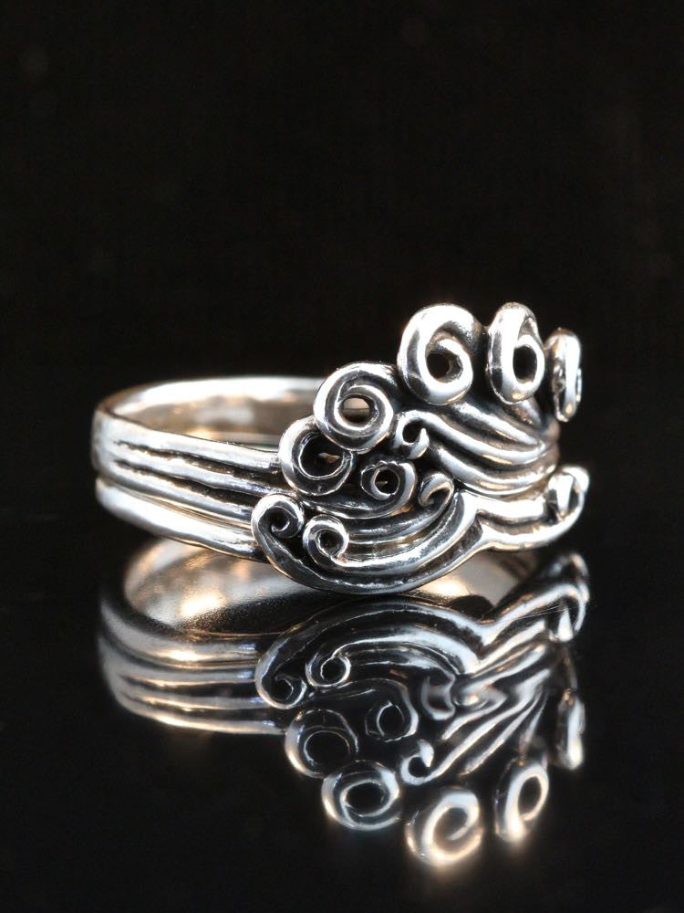 Wave Crest Ring - Two Part Set