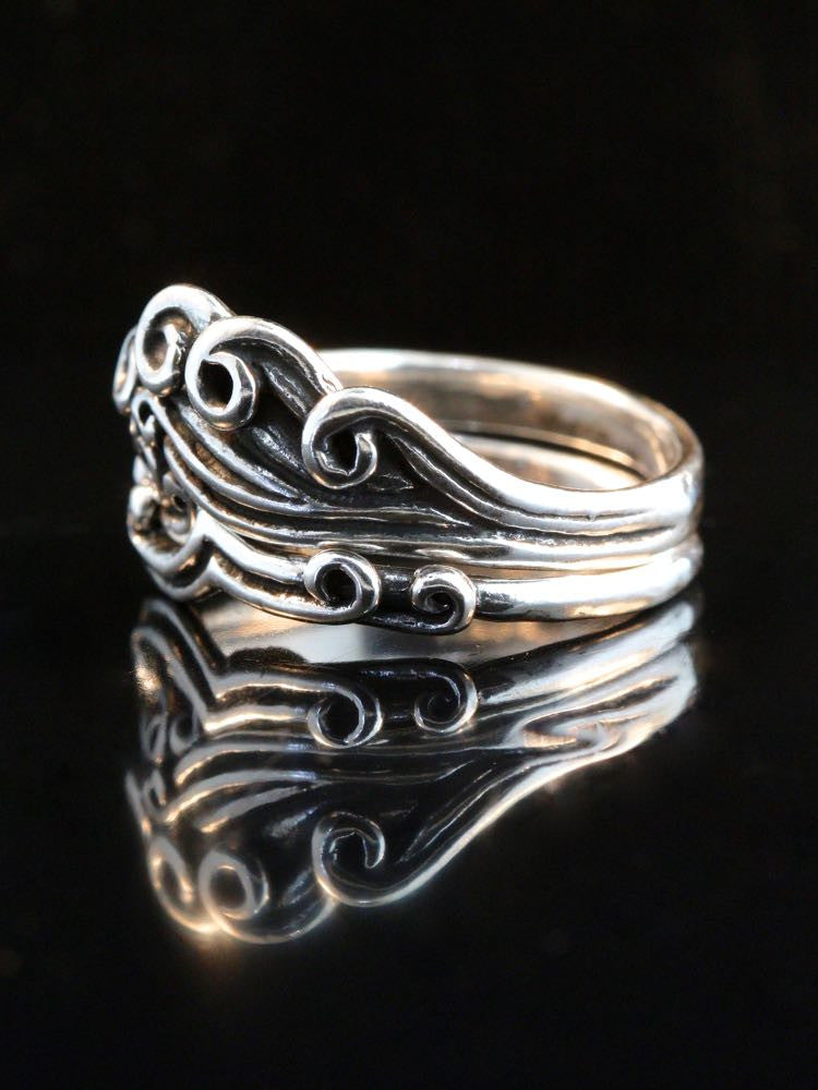 Wave Crest Ring - Two Part Set