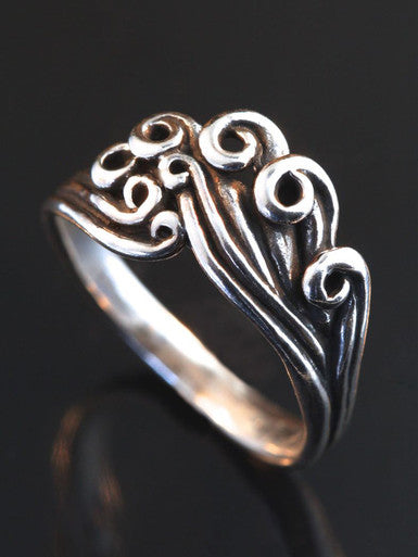Wave Crest Ring - Sterling Silver