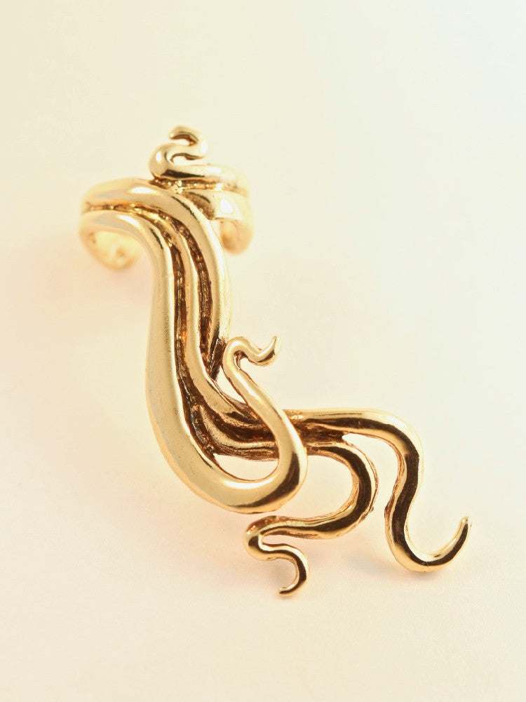 Wave Ear Cuff - 14K Gold