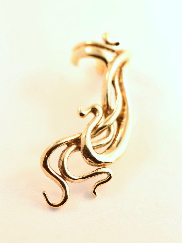 Wave Ear Cuff - 14K Gold