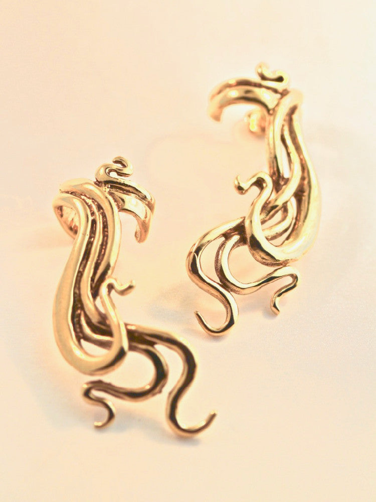 Wave Ear Cuff - 14K Gold