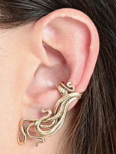 Wave Ear Cuff - 14K Gold