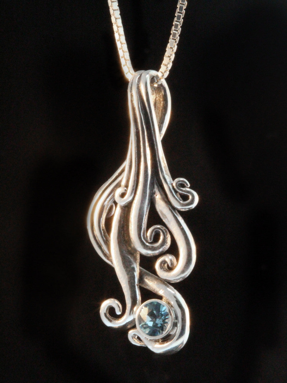 Cascade Waterfall Pendant with Topaz