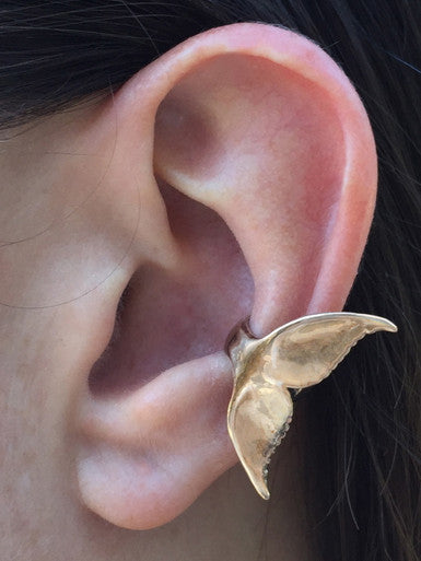 Whale Tail Ear Cuff - Bronze