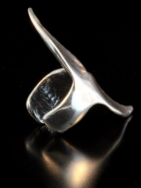 Whale Tail Ear Cuff - Sterling Silver