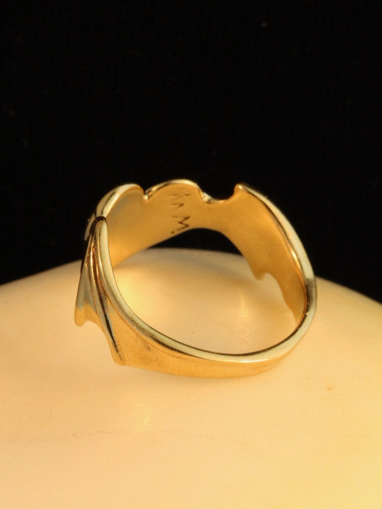 Winged Heart Ring - 14K Gold