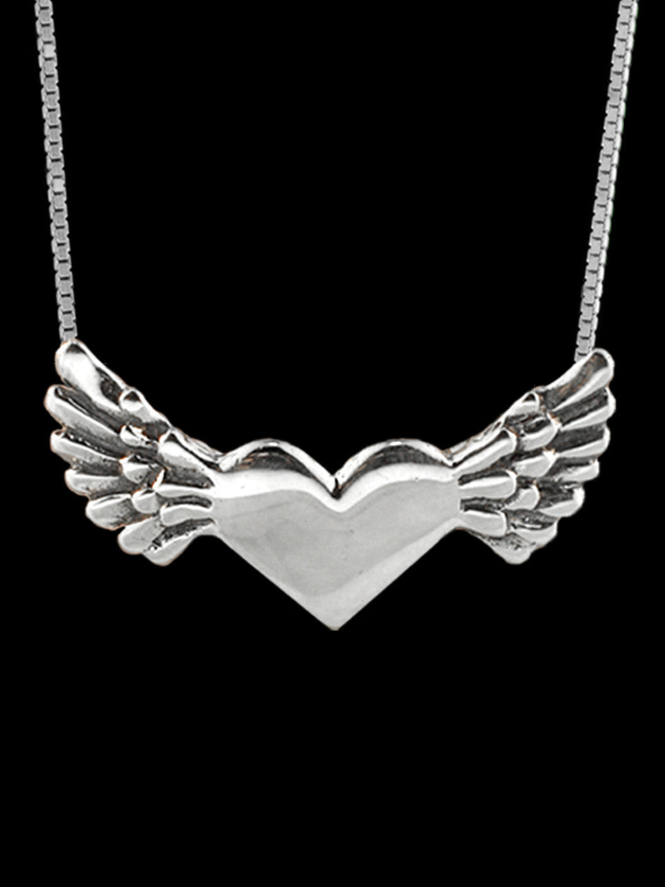 Angel Heart Pendant - Silver