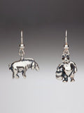Classic Winnie the Pooh and Eeyore Earrings - Silver