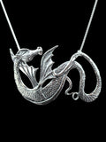 Wyvern Dragon Pendant - Sterling Silver