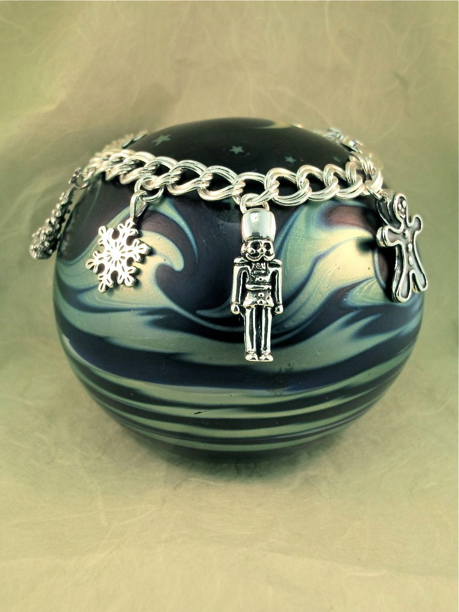 Silver Christmas Charm Bracelet