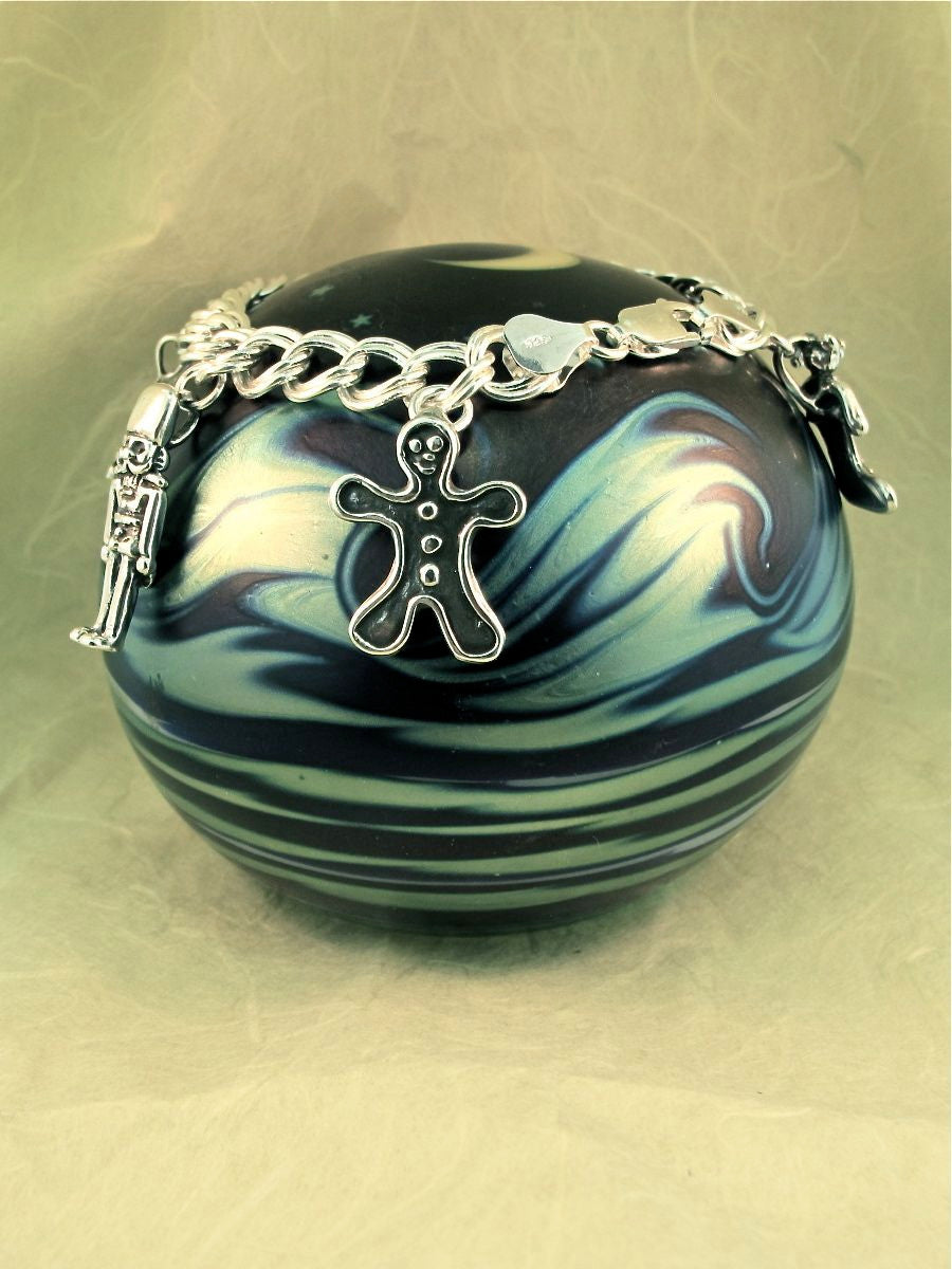 Silver Christmas Charm Bracelet