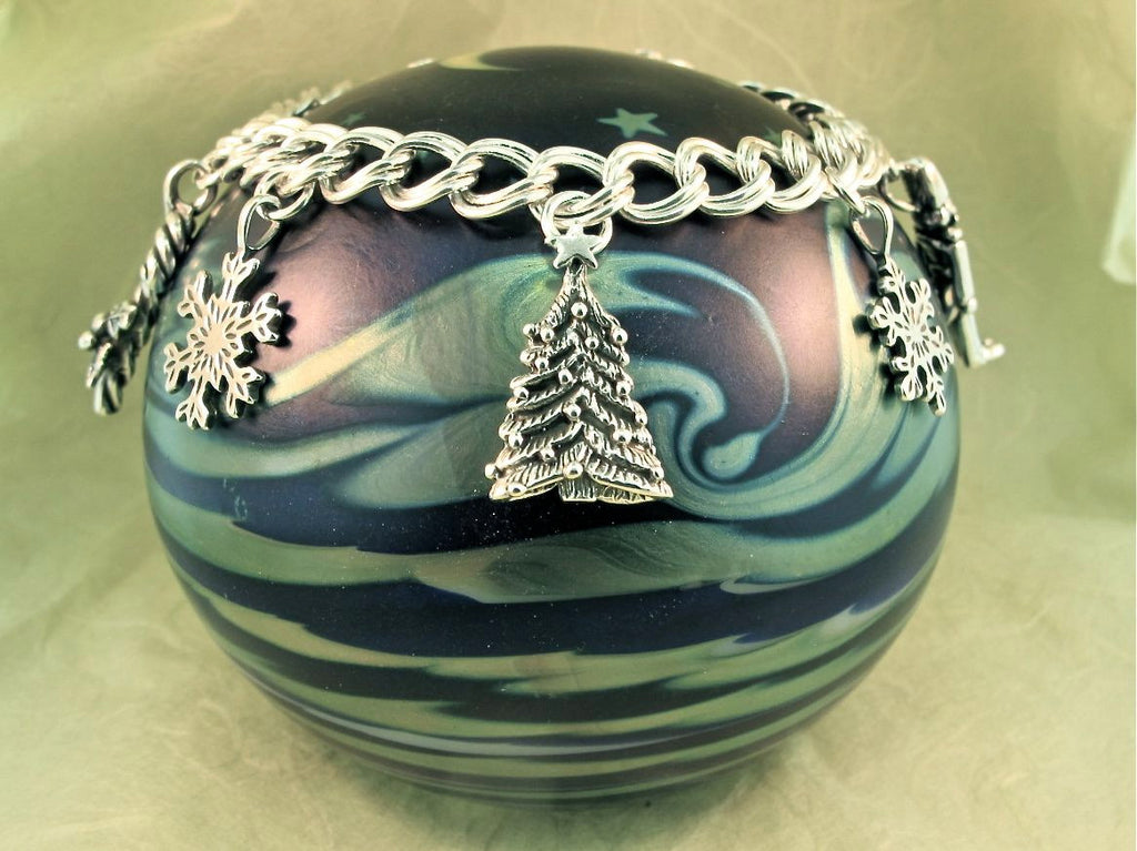 Silver Christmas Charm Bracelet