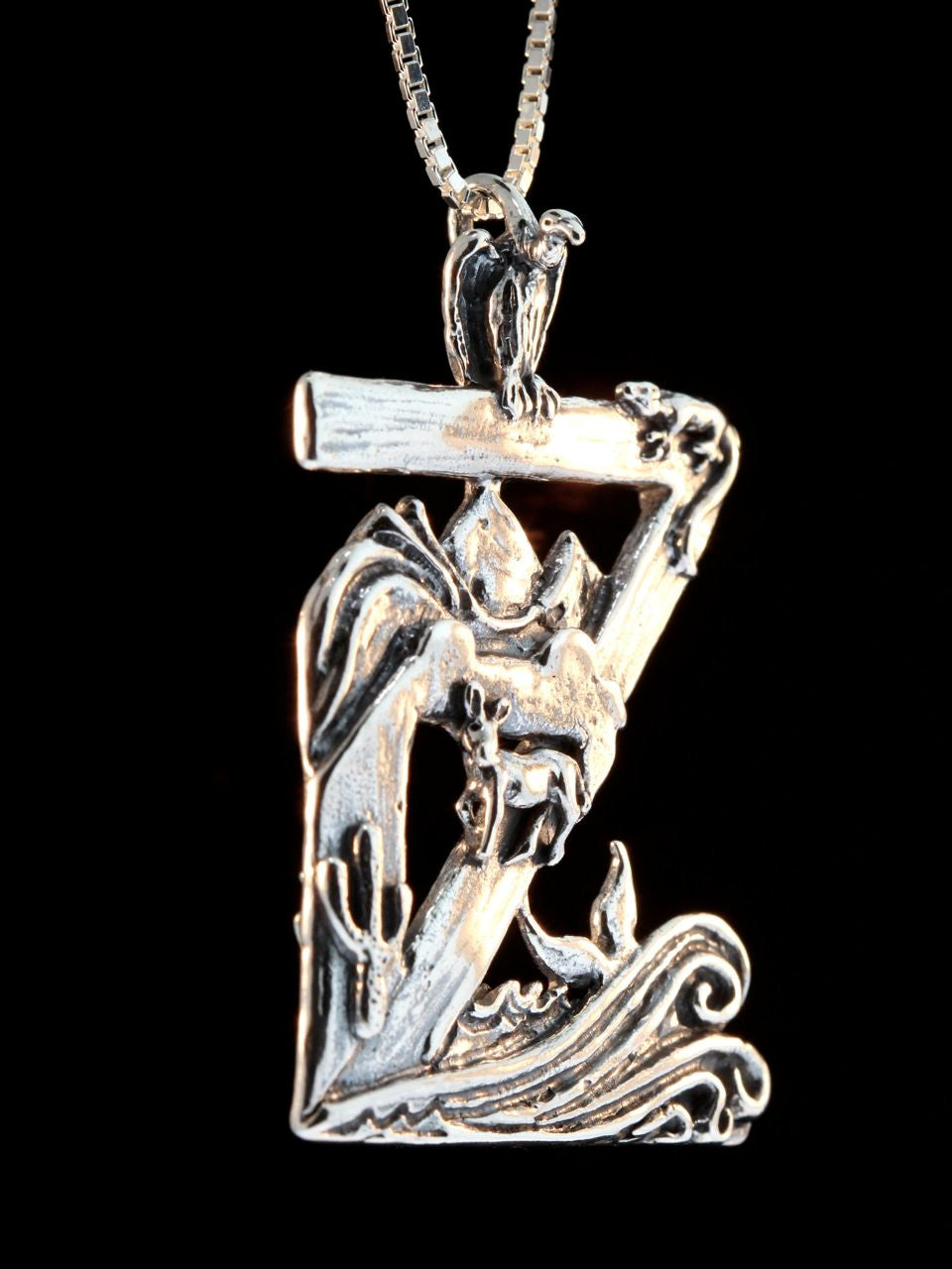 Zacatitos Oasis Medallion in Sterling Silver