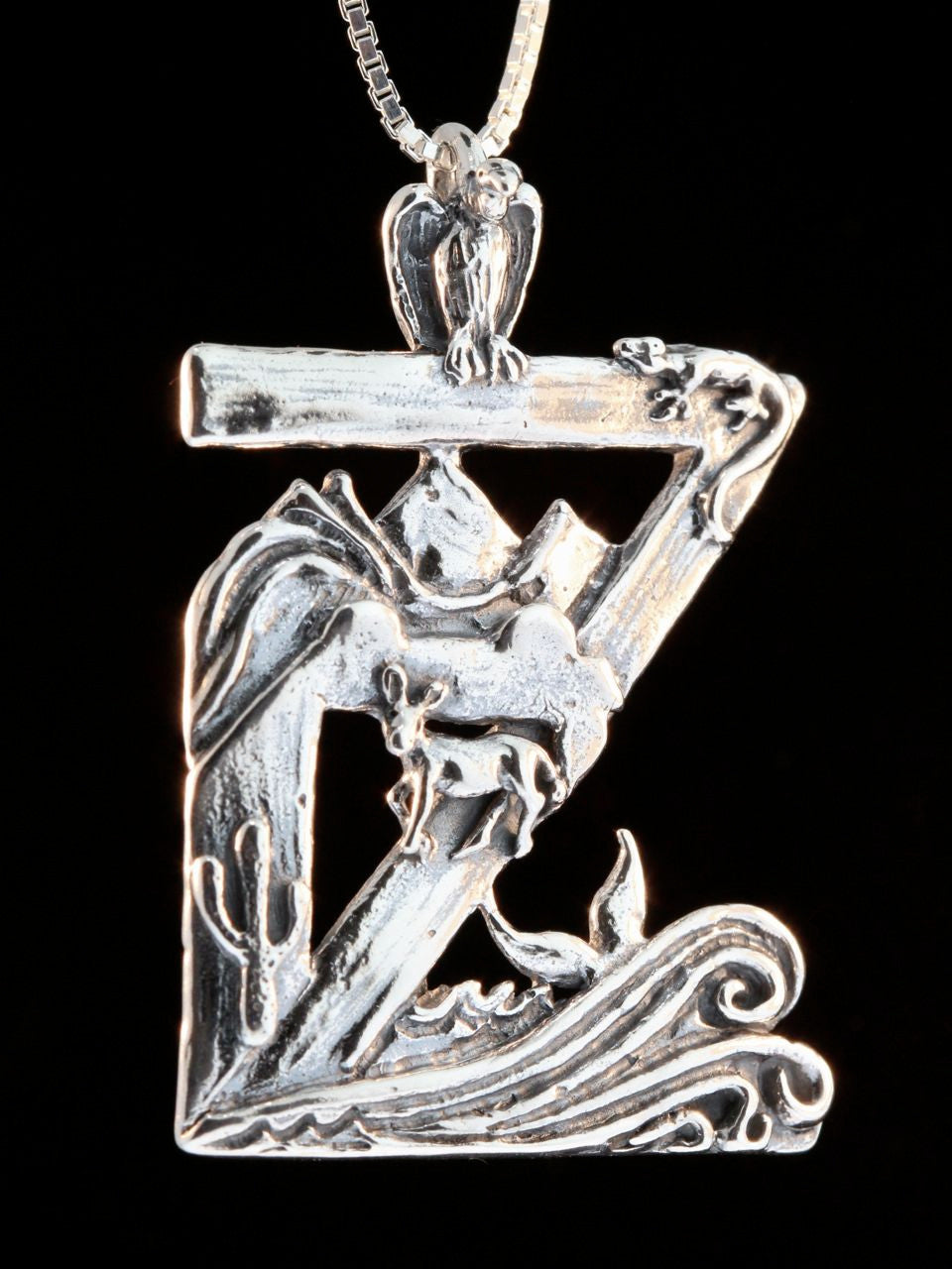 Zacatitos Oasis Medallion in Sterling Silver