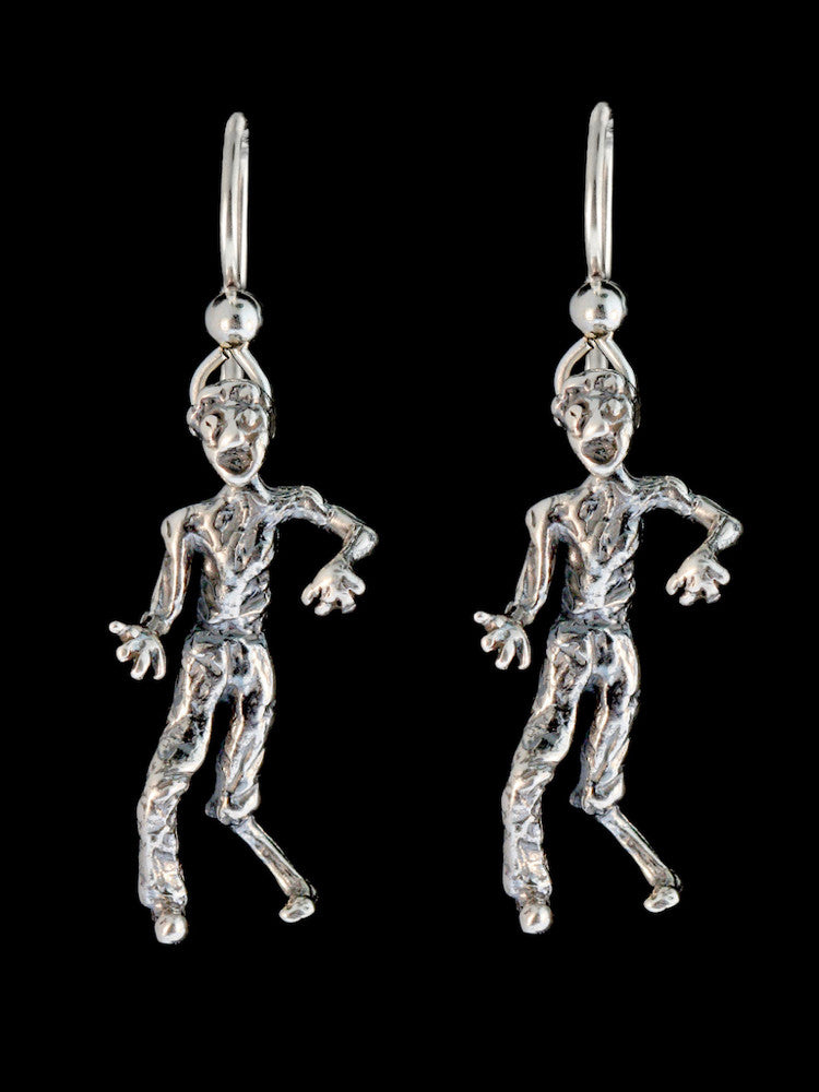 Sterling Silver Zombie Earrings