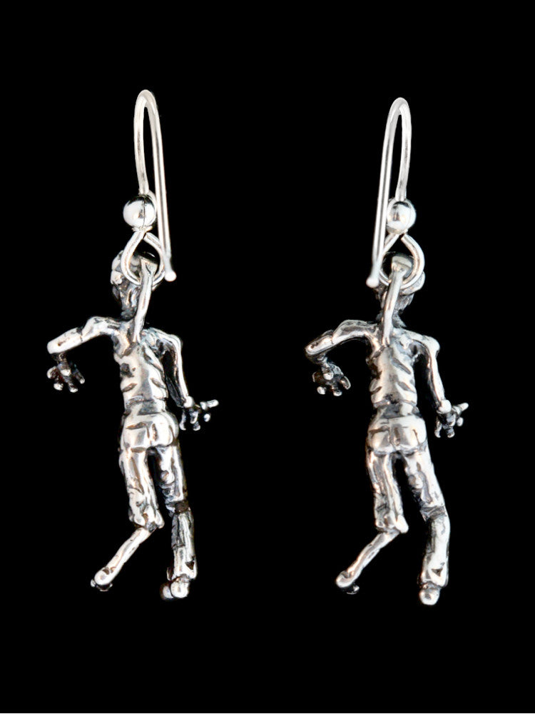 Sterling Silver Zombie Earrings
