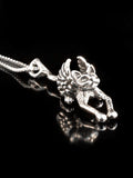 Angel Kitty Pendant - Sterling Silver