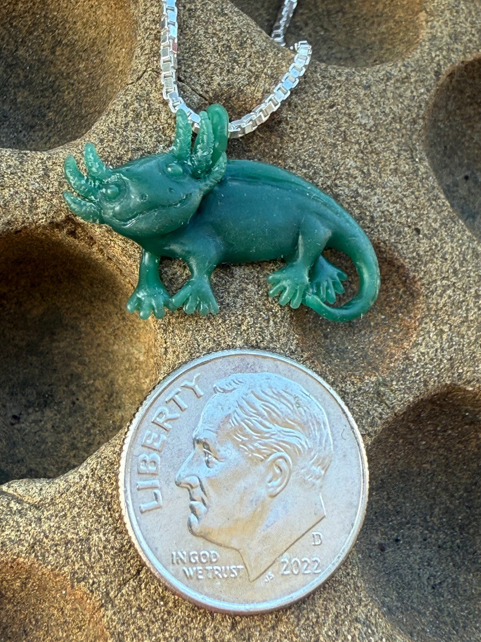 Axolotl Charm - Original Wax Carving