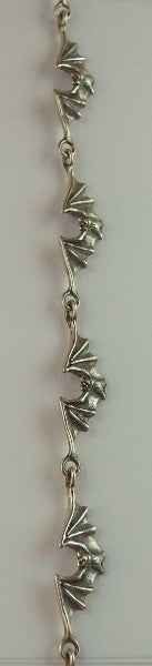 Bat Link Chain, 13 Links in Silver