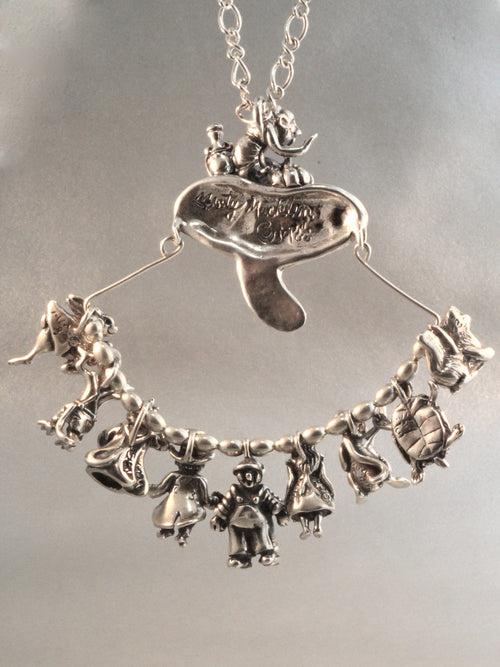 Reverse side of Alice in Wonderland Charm Collection - Silver