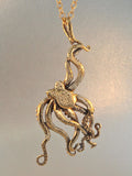 Large Bronze Octopus Pendant - Bronze