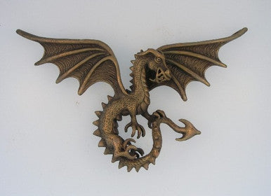 Bronze Spread Winged Dragon Adornment