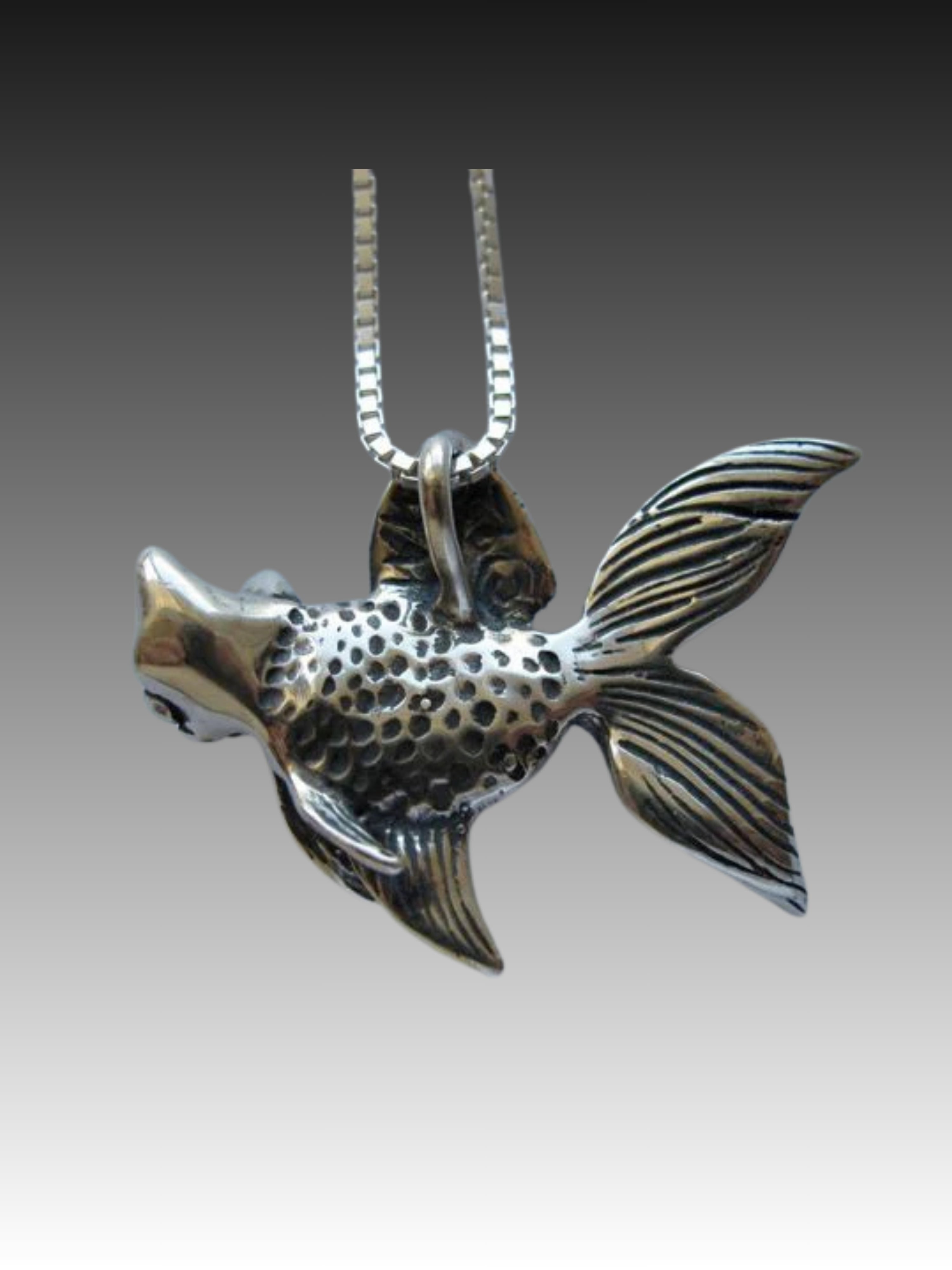 Large Catfish Pendant - Silver