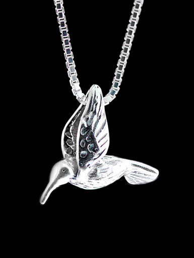 Hummingbird Charm - Silver