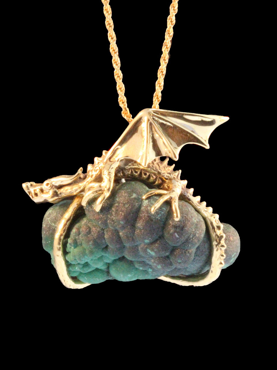 Cloud Forest Dragon Pendant - 18K Gold - SOLD