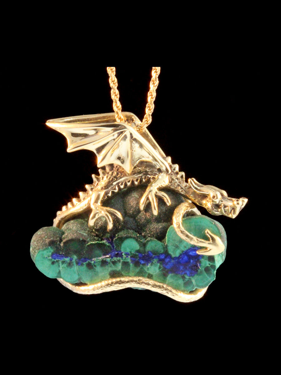 Cloud Forest Dragon Pendant - 18K Gold - SOLD