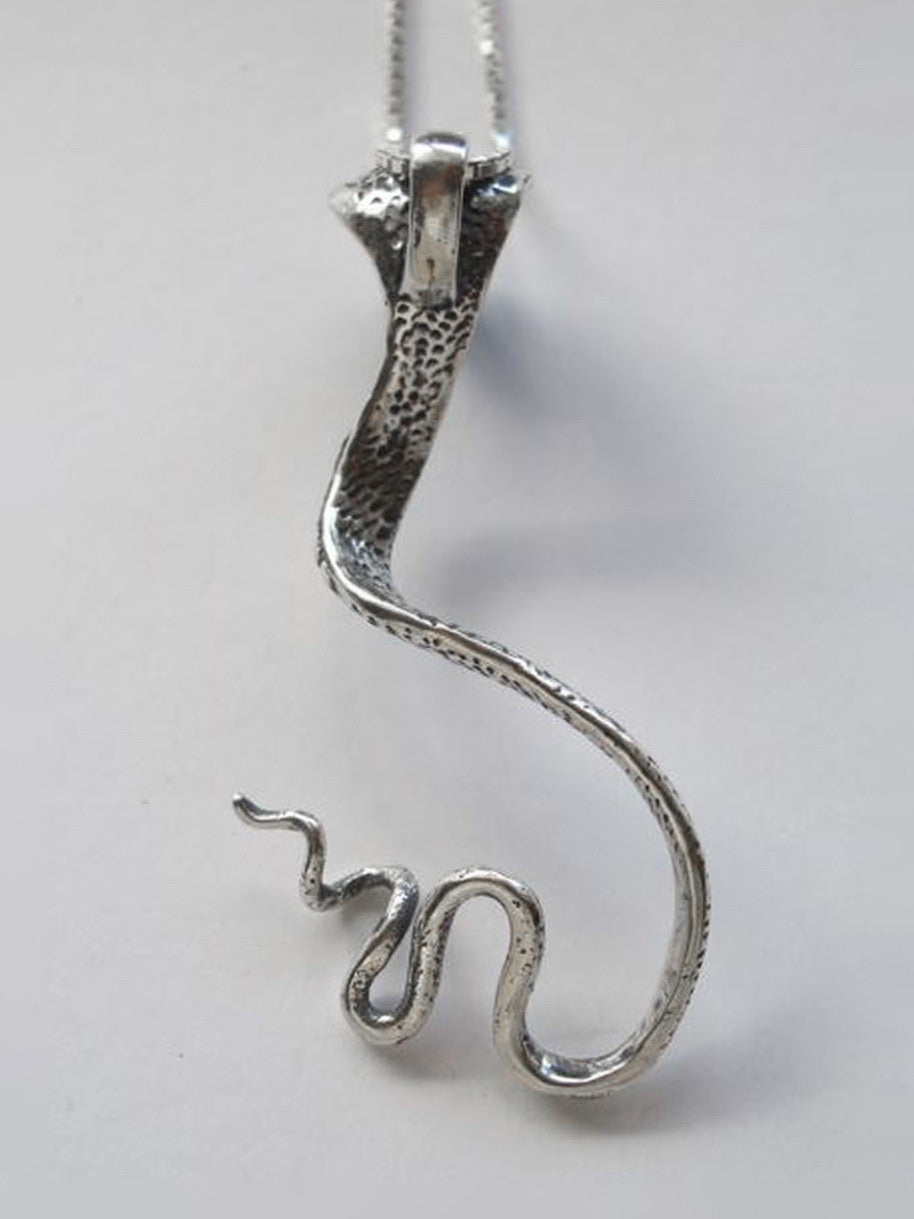 Snake Cobra Pendant in Silver
