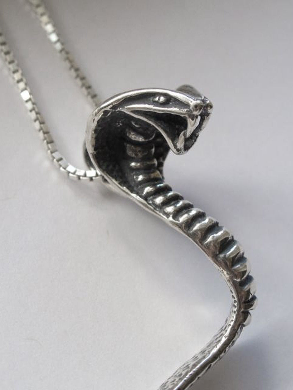 Snake Cobra Pendant in Silver