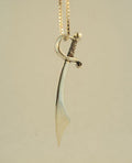 Pirate- Cutlass Sword Charm - Sterling Silver