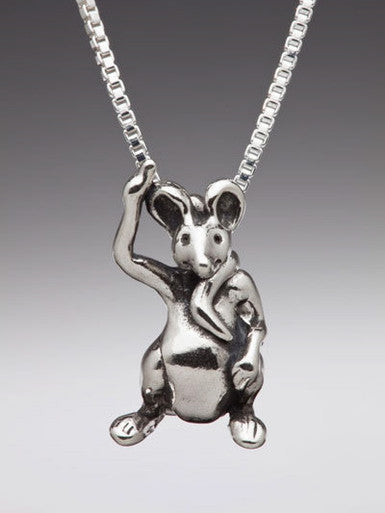 Alice - Door Mouse Charm - Silver
