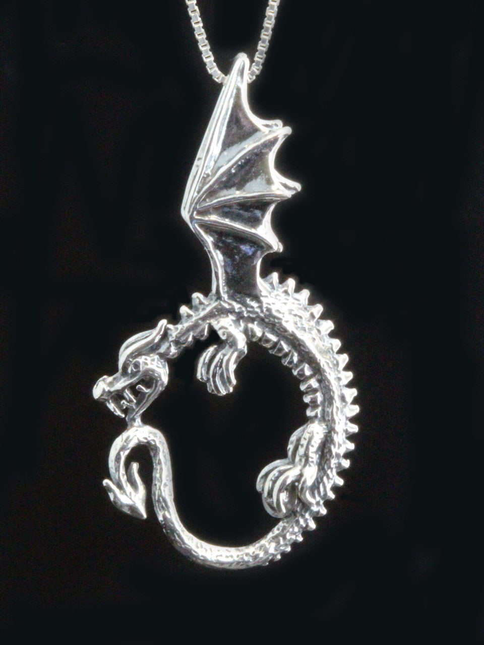 Oracle Dragon Pendant - Silver
