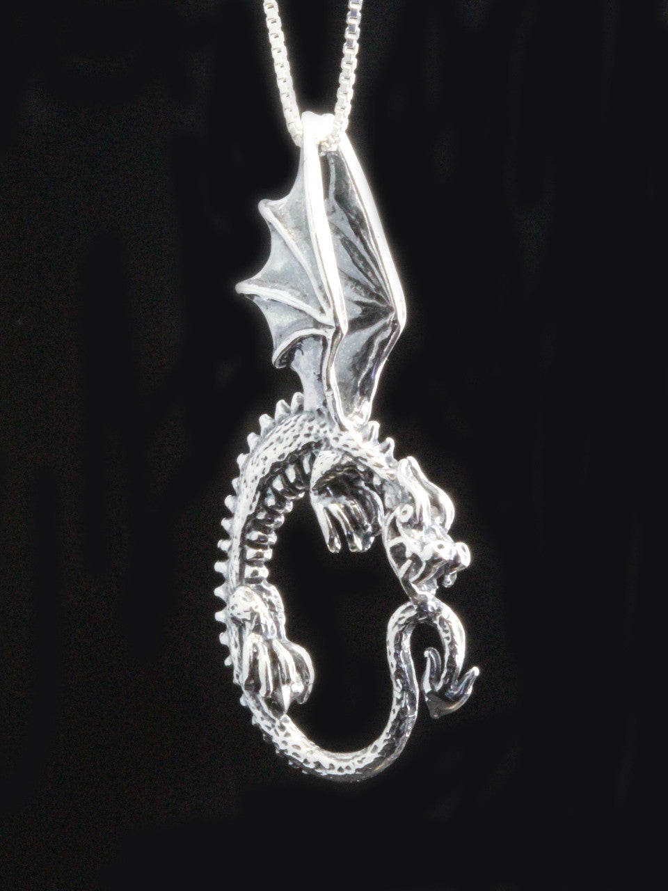Oracle Dragon Pendant - Silver