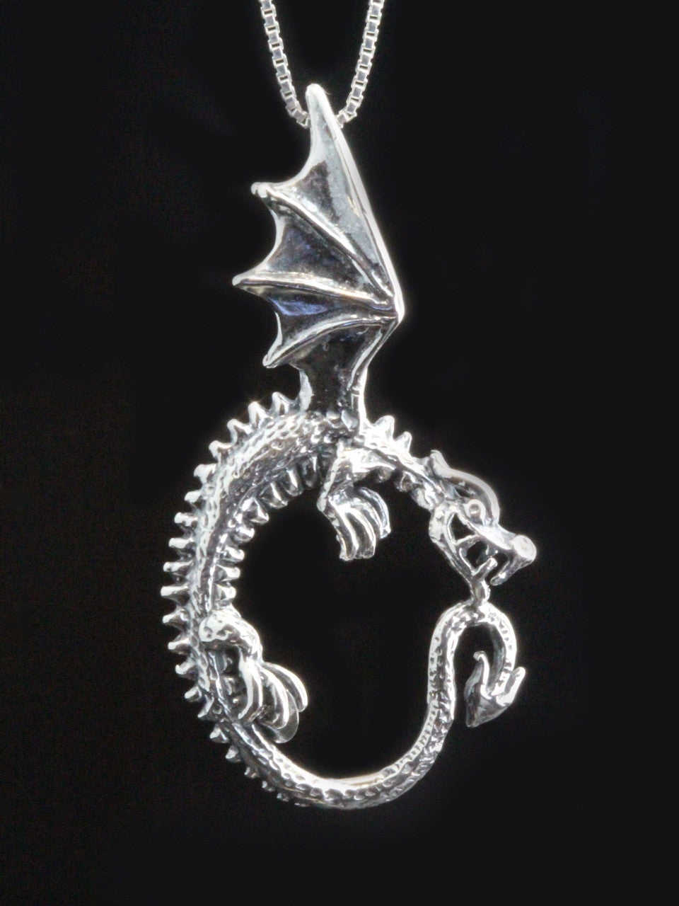 Oracle Dragon Pendant - Silver
