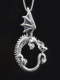 Oracle Dragon Pendant - Silver