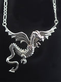 Dragon - Ancient Gwendolyn Dragon Neckpiece - Silver