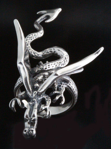 Dragon Sculpture Ring - Silver