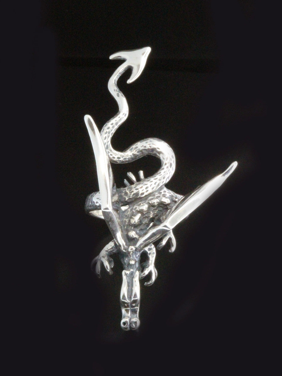 Dragon Finger Pet Ring - Silver