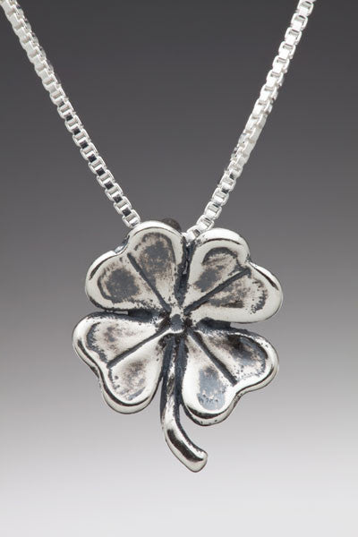 Four Leaf Clover Charm in Silver