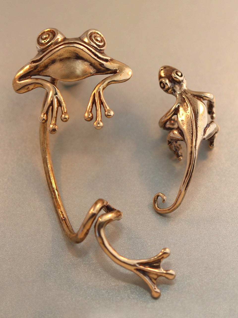 EAR CUFF SPECIAL Frog and Gecko Ear Cuff Combo Bronze - Buy 2 Get 1 Ear Cuff Free