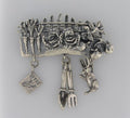 Garden Charm Pin with Rabbit