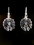 Gothic Gargoyle Earrings - Silver
