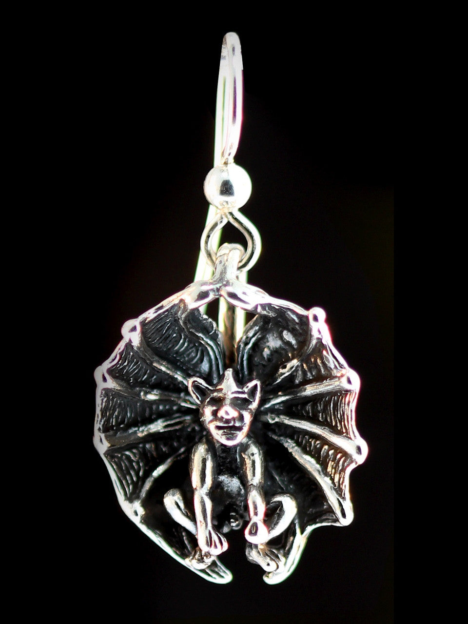 Gothic Gargoyle Earrings - Silver