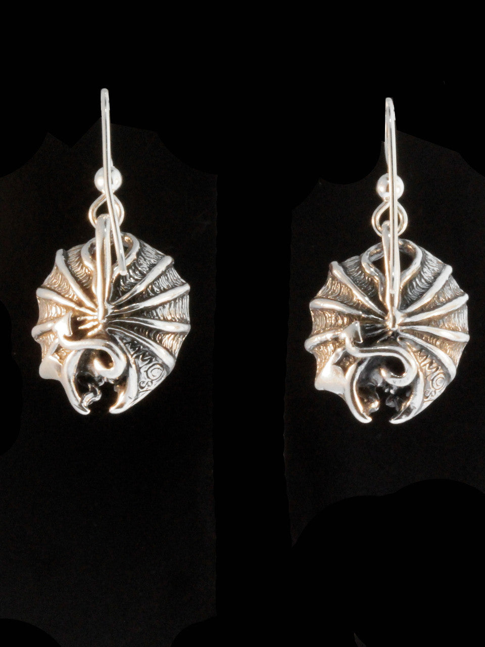 Gothic Gargoyle Earrings - Silver