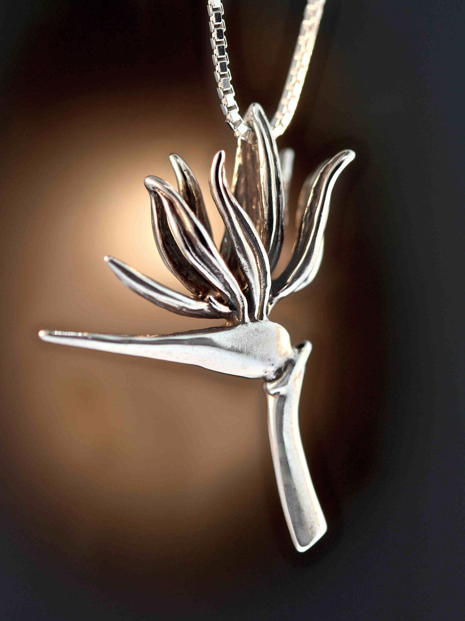 Bird of Paradise Charm Pendant (left facing)